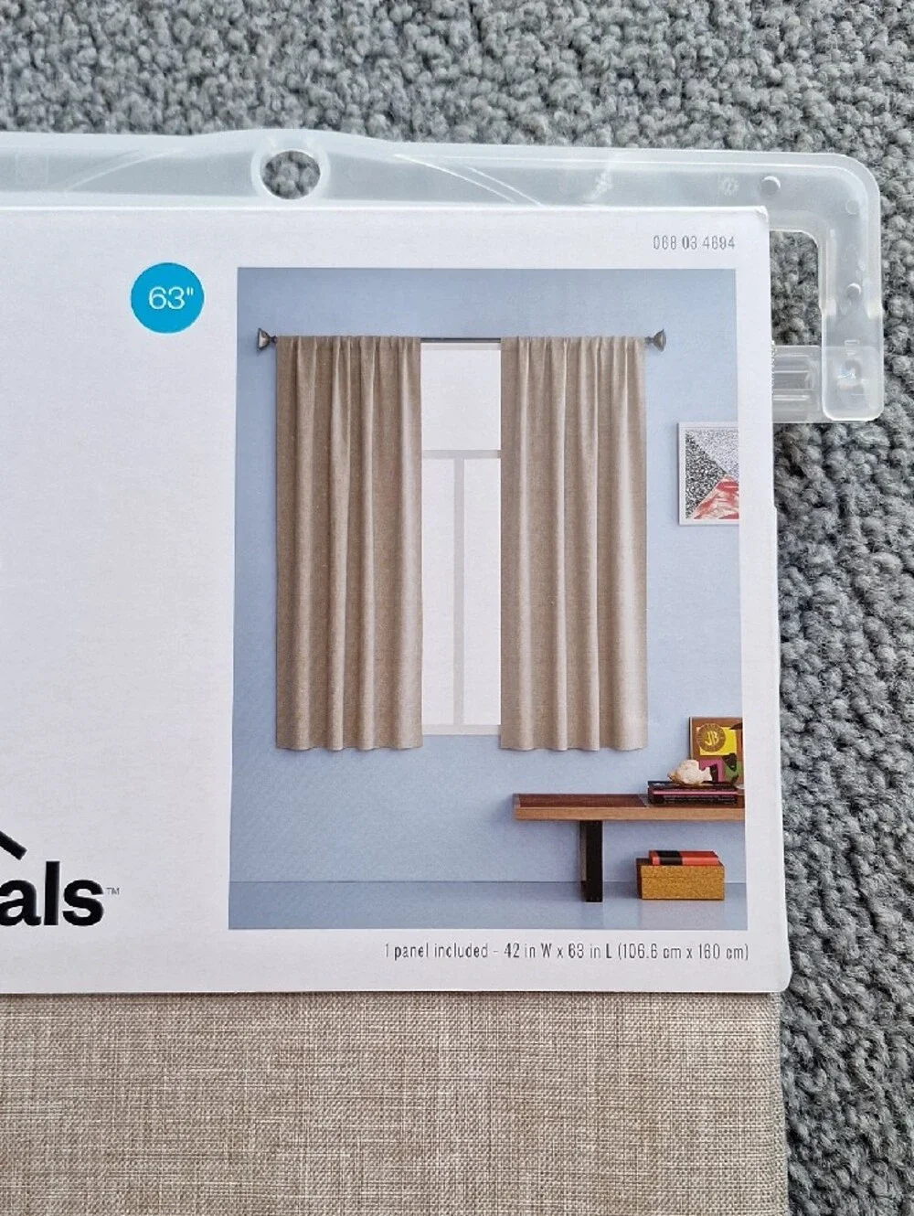Room Essentials Tan Heathered Light-Blocking Curtain Panels